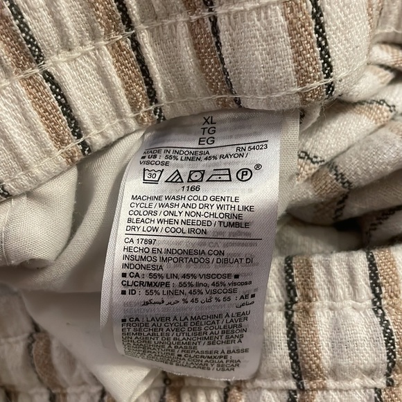 Old Navy Linen Blend Striped Shorts XL - Picture 3 of 4